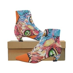 Egyptian Women's Chic Low Heel Lace Up Ankle High